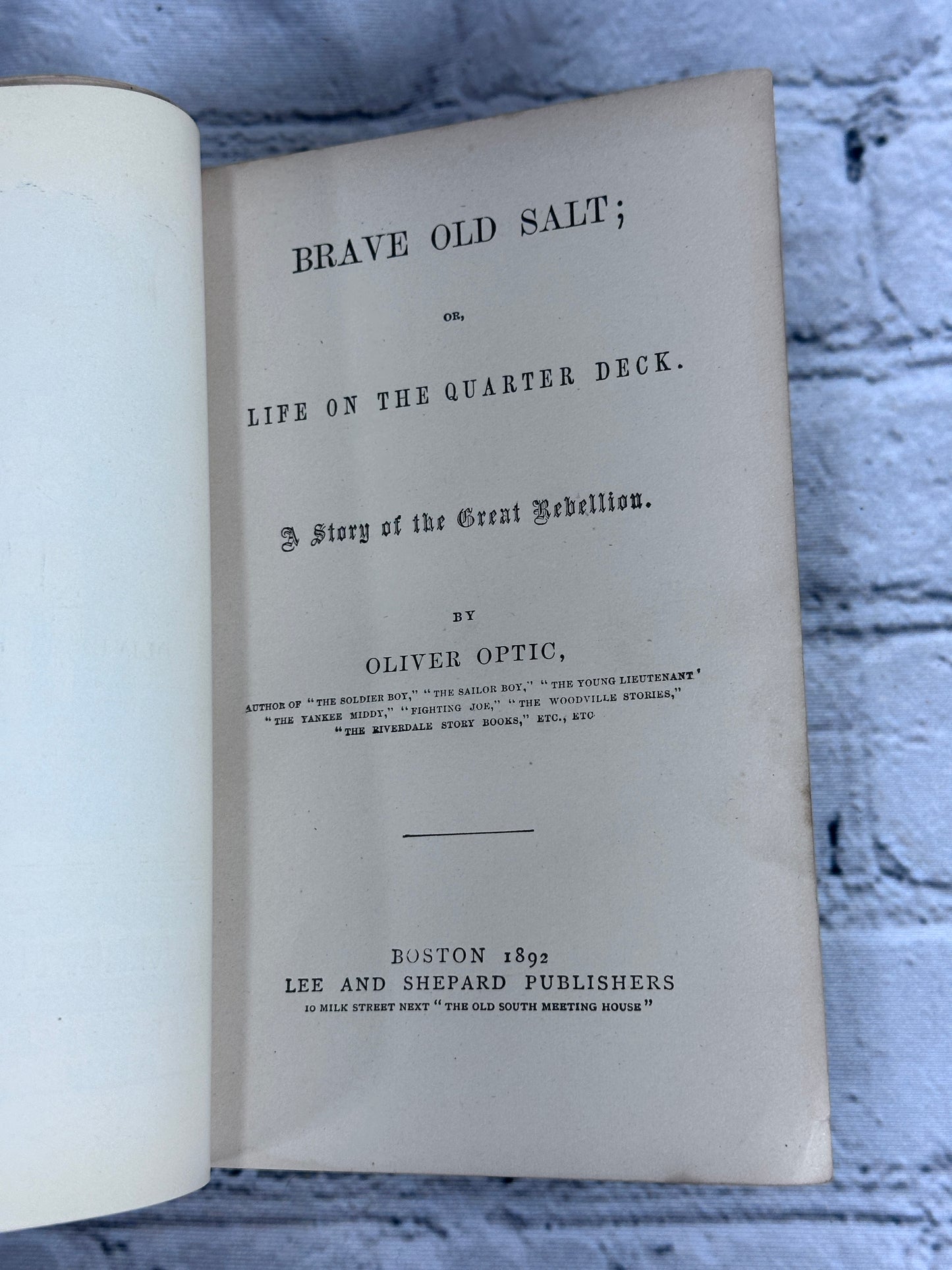 Army and Navy Series by Oliver Optic [Complete Set of 6 · 1872 & 1892]