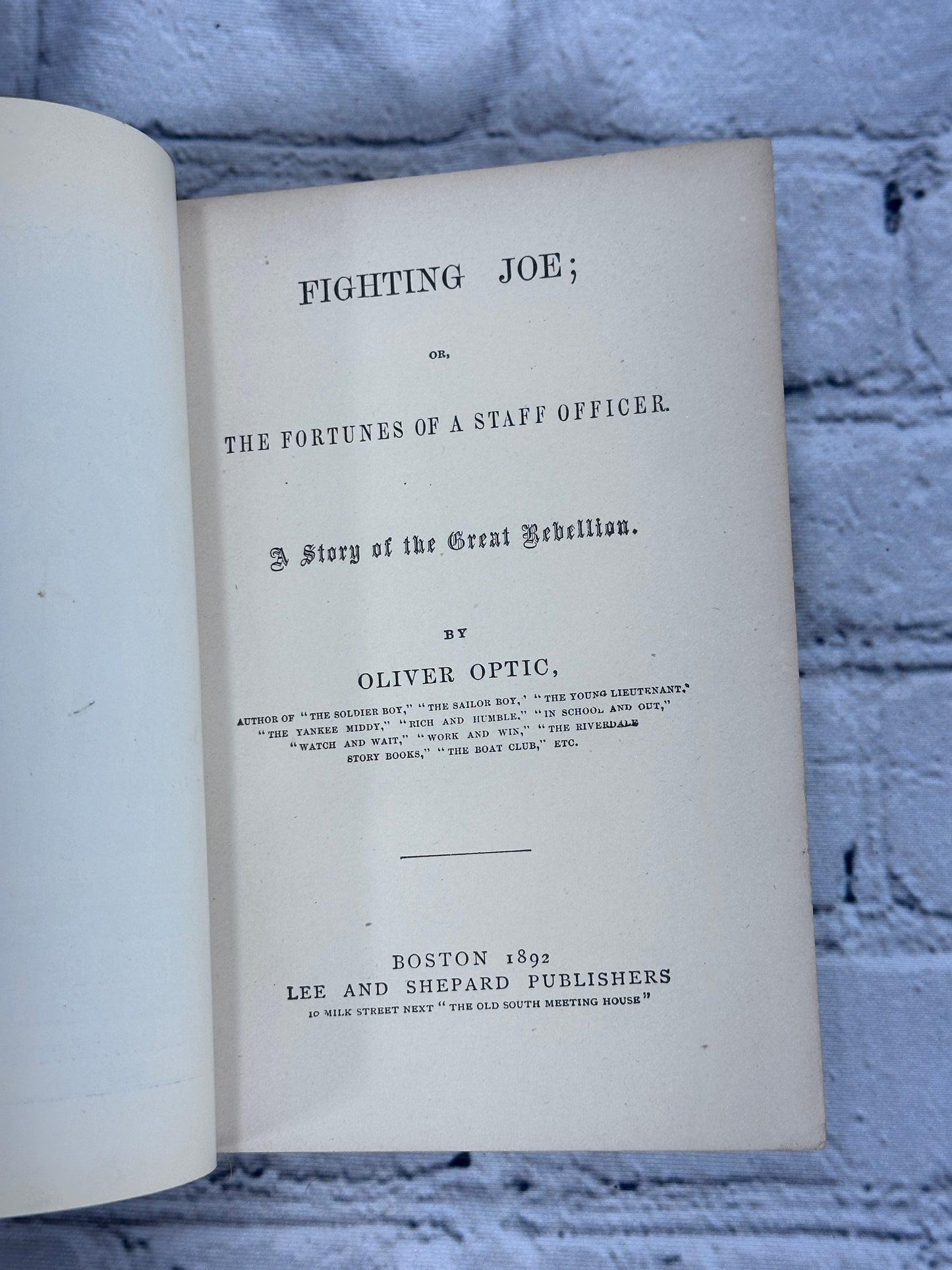 Army and Navy Series by Oliver Optic [Complete Set of 6 · 1872 & 1892]