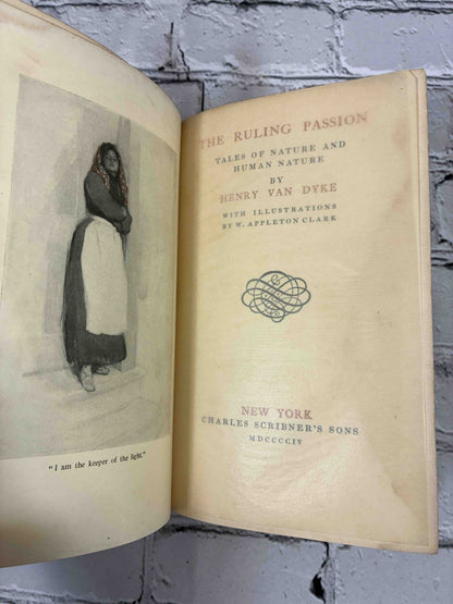 The Ruling Passion by Henry van Dyke, 1904 Scribner hardcover - frontispiece and title page