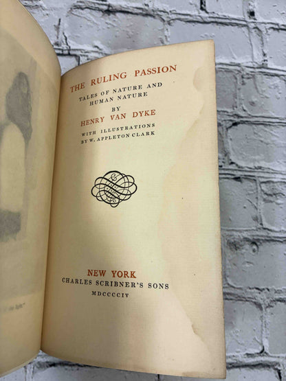The Ruling Passion by Henry van Dyke, 1904 Scribner hardcover - title page