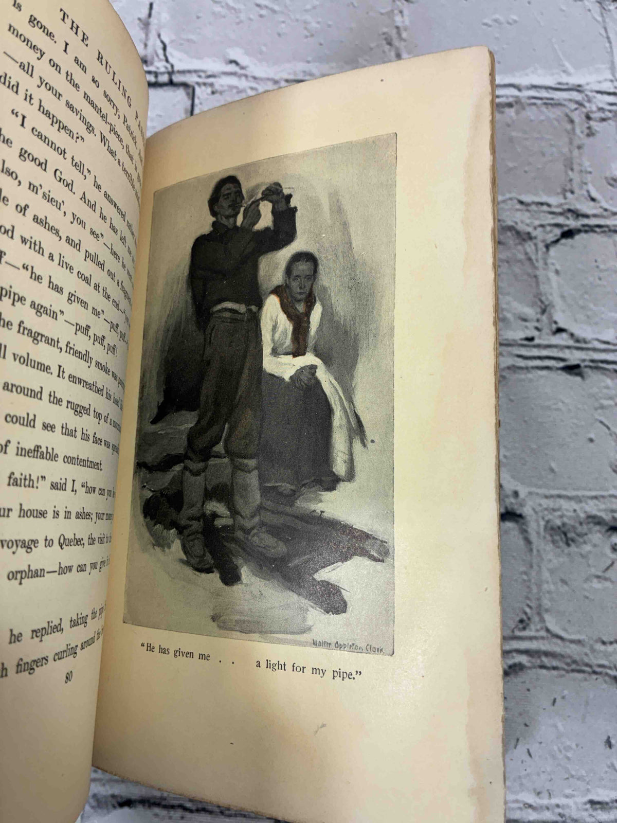 The Ruling Passion by Henry van Dyke, 1904 Scribner hardcover - illustration 'He has given me a light for my pipe'