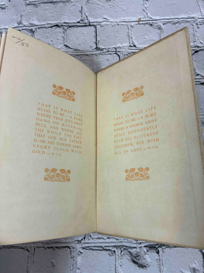 What Life Means to Me by Wilfred T. Grenfell, 1910 Pilgrim Press hardcover - rear endpapers with pencil notation