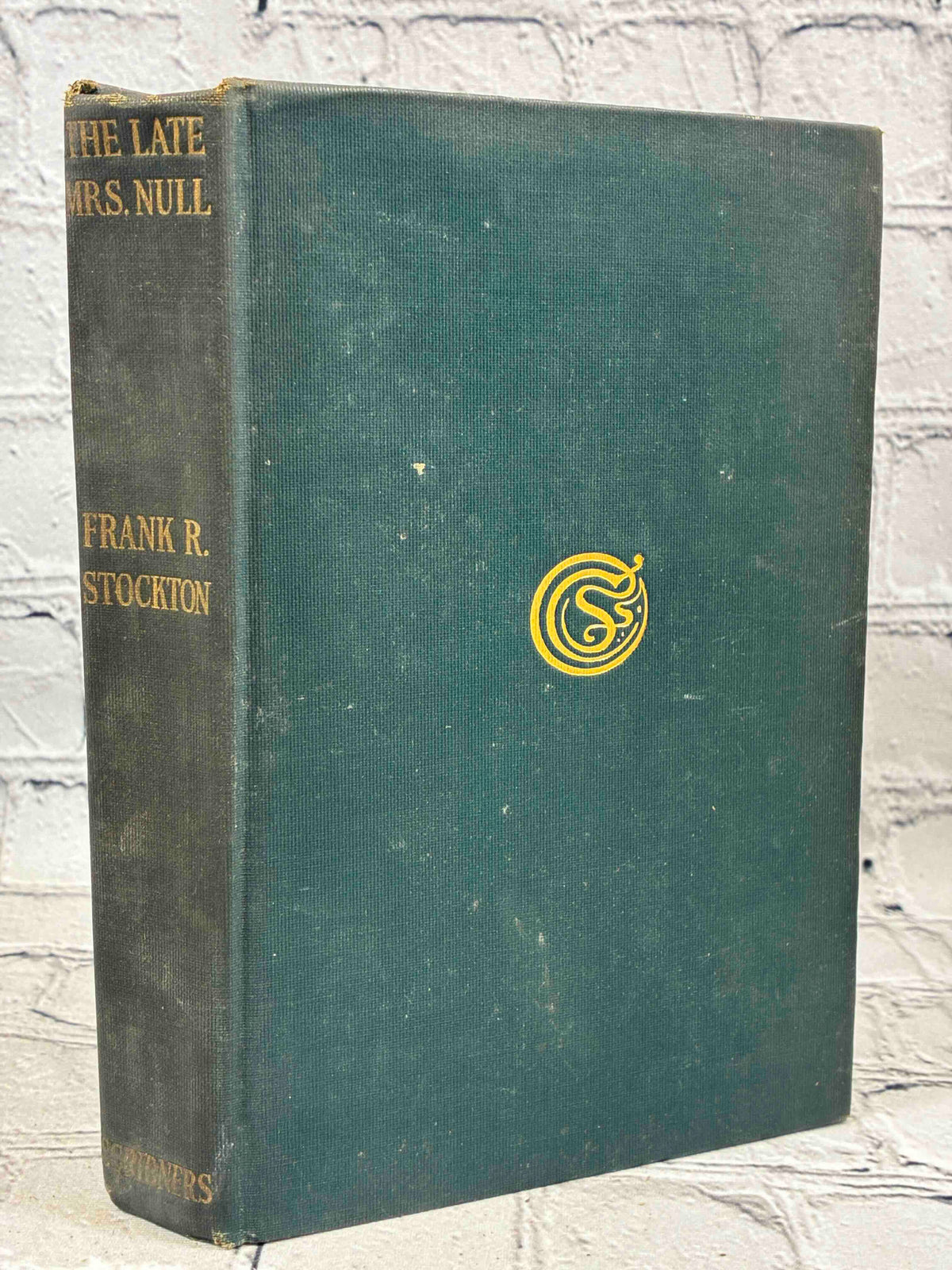 The Late Mrs. Null by Frank R. Stockton, 1907 Scribner hardcover - front cover and spine