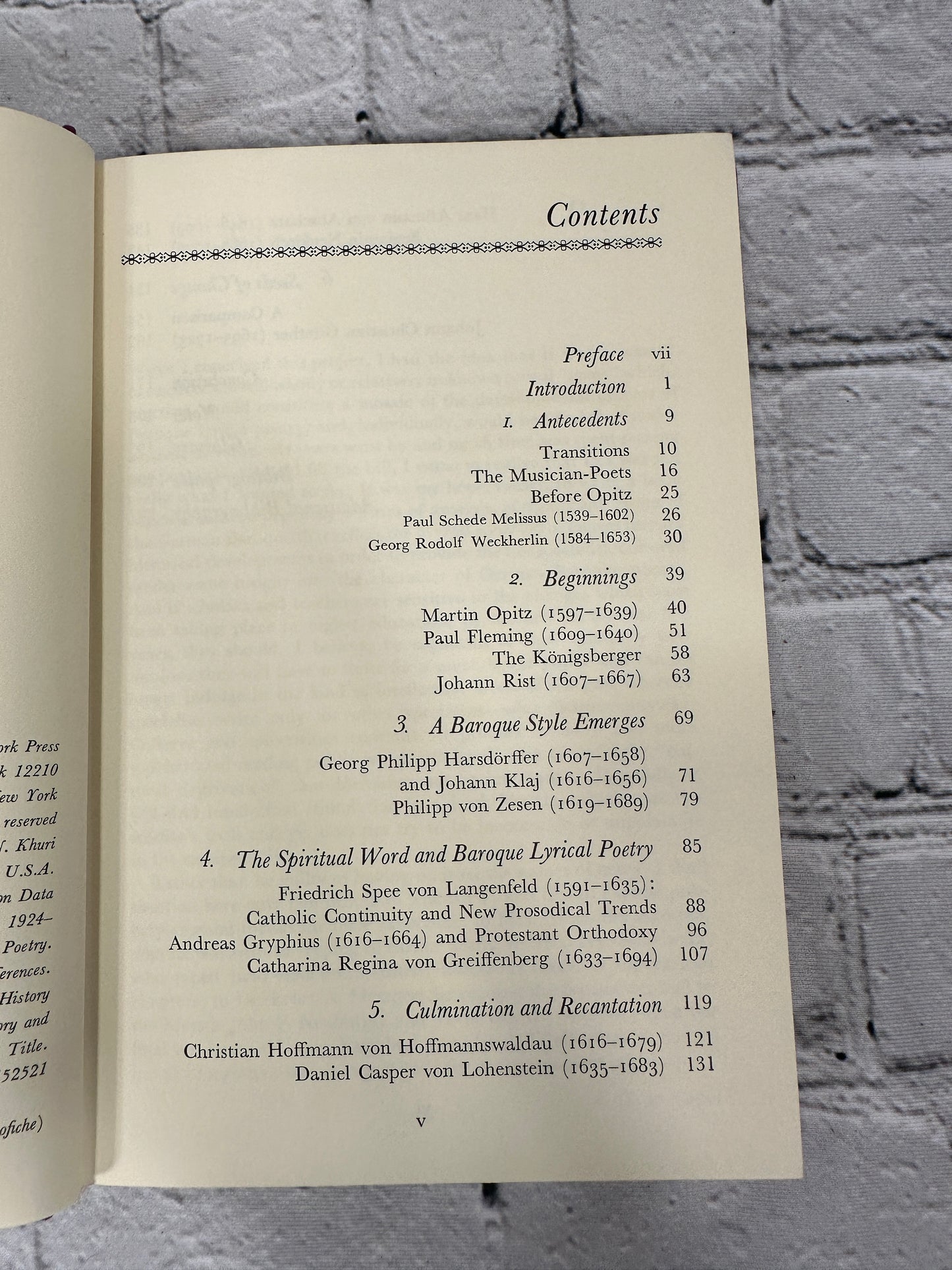 German Baroque Poetry by A.G. De Capua [1973]