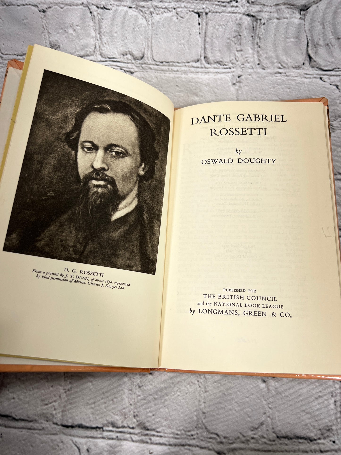 Dante Gabriel Rossetti By Oswald Doughty [Writers and Their Work: No. 85 · 1963]