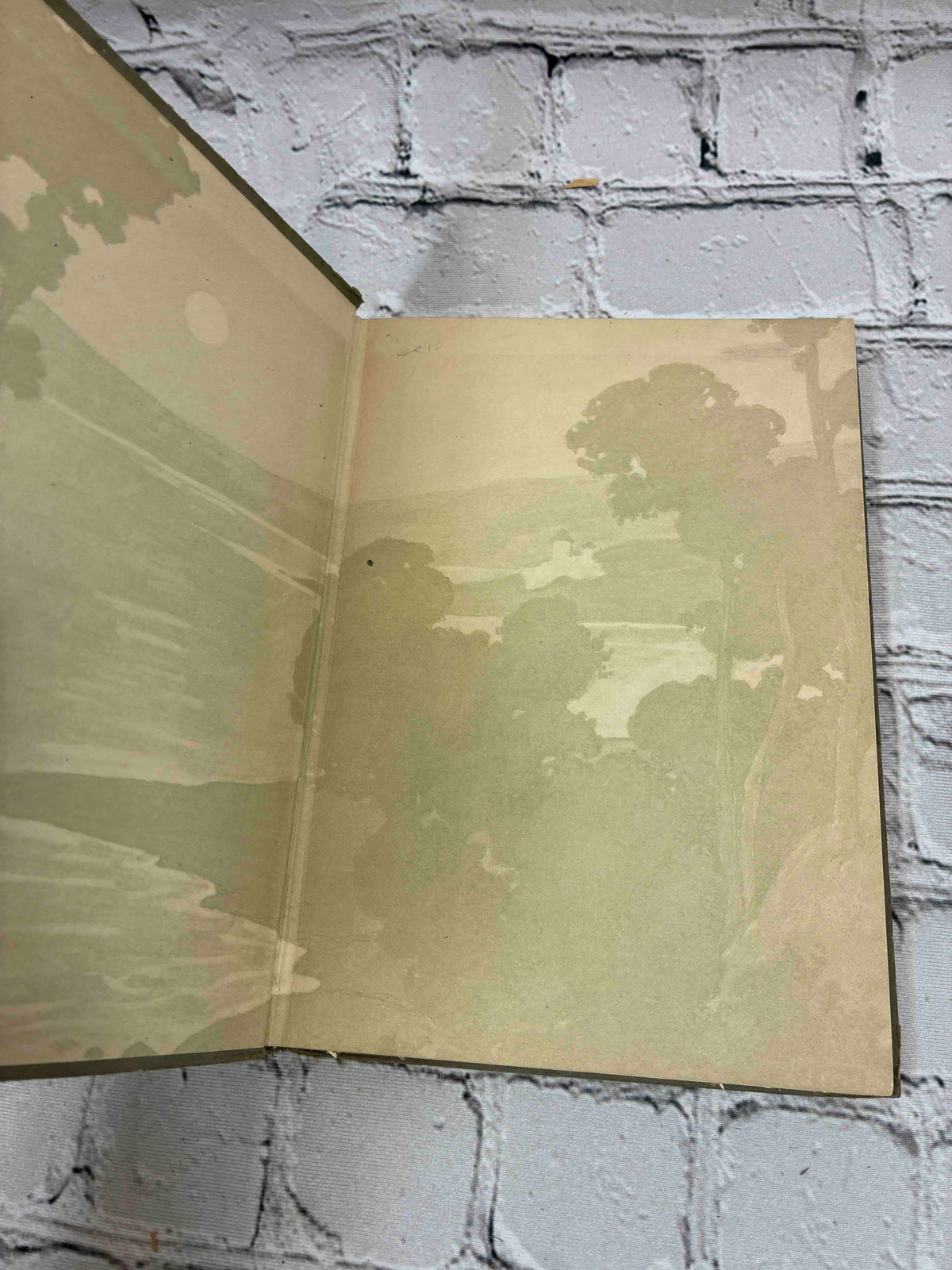 A Day with Nathaniel Hawthorne by May Byron, Hodder & Stoughton hardcover - pictorial front endpapers