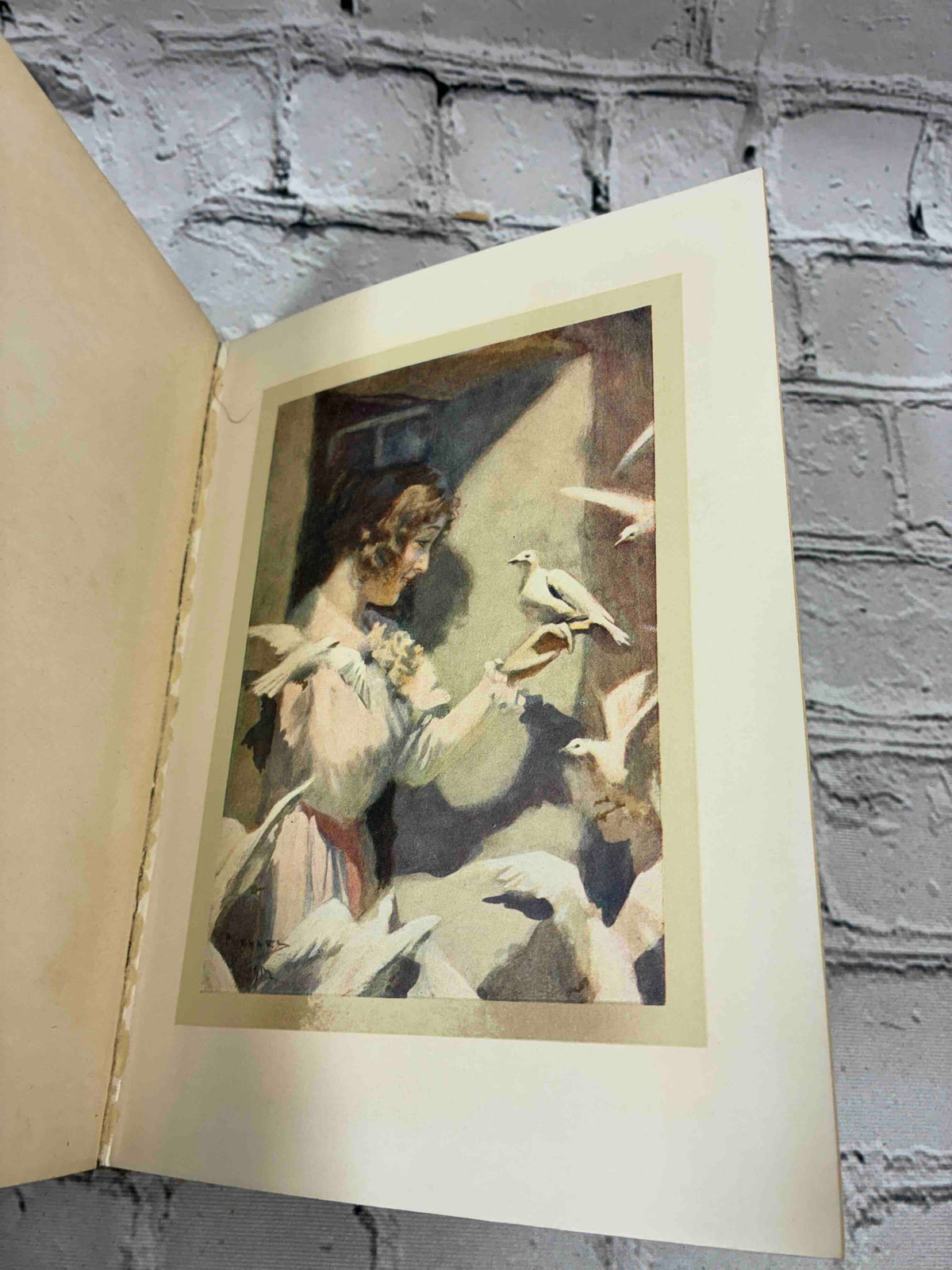 A Day with Nathaniel Hawthorne by May Byron, Hodder & Stoughton hardcover - colour plate illustration