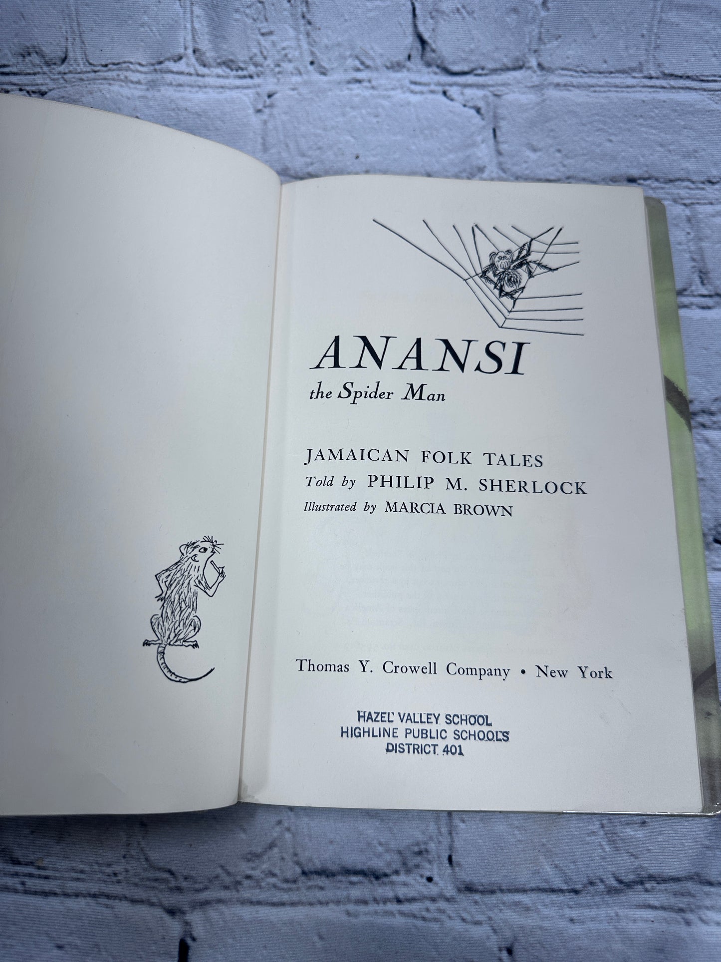 Anansi the Spider Man by Philip M. Sherlock [Jamaican Tales · 3rd Print · 1954]