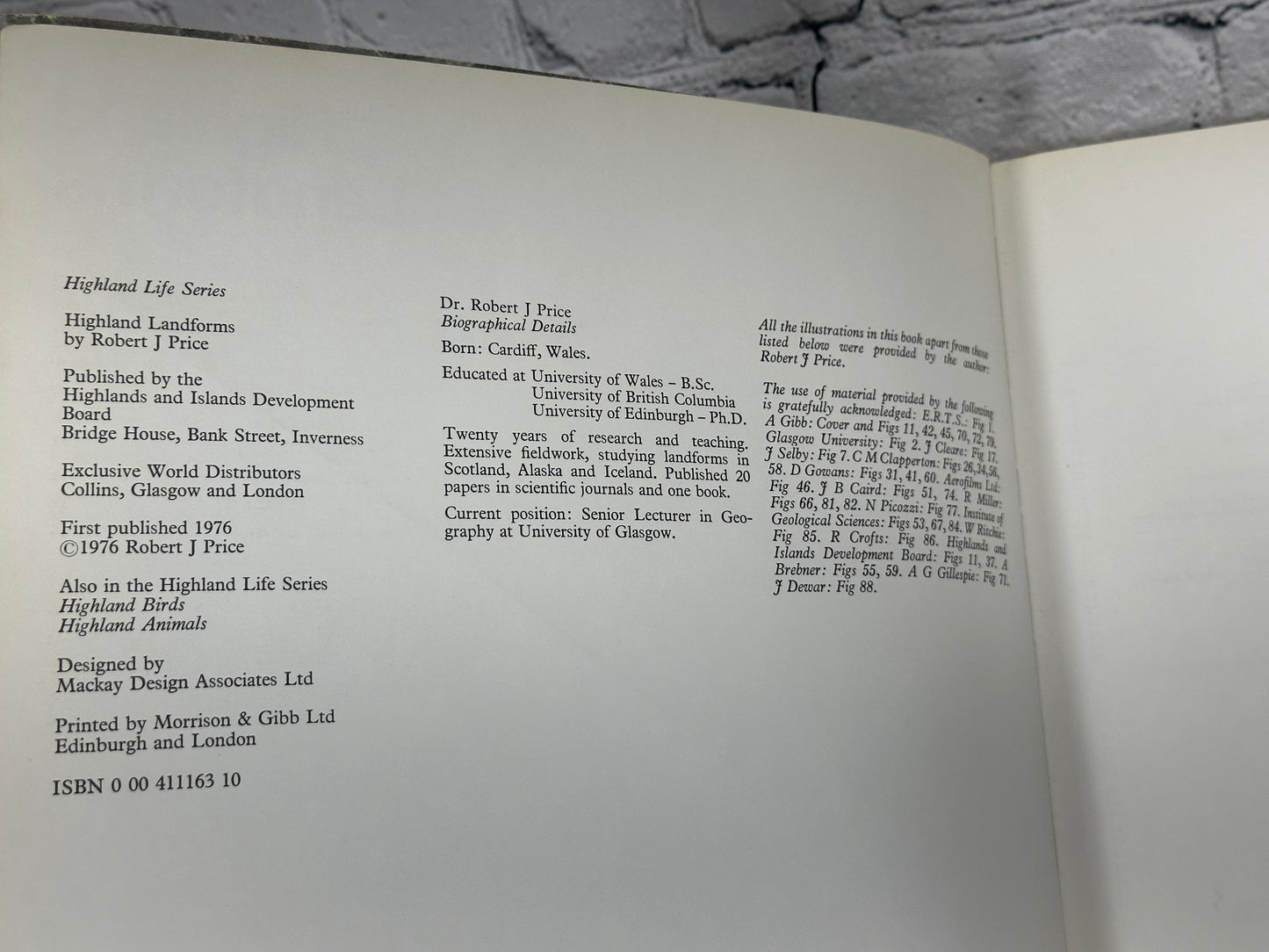 Highland Landforms by Robert J. Price [1st Edition · 1976]