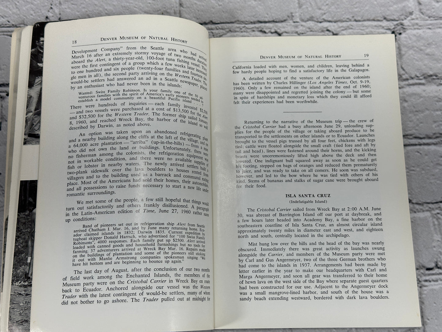 Galapagos Islands Narrative of the 1960 Field Trip By Alfred M. Bailey [1970]