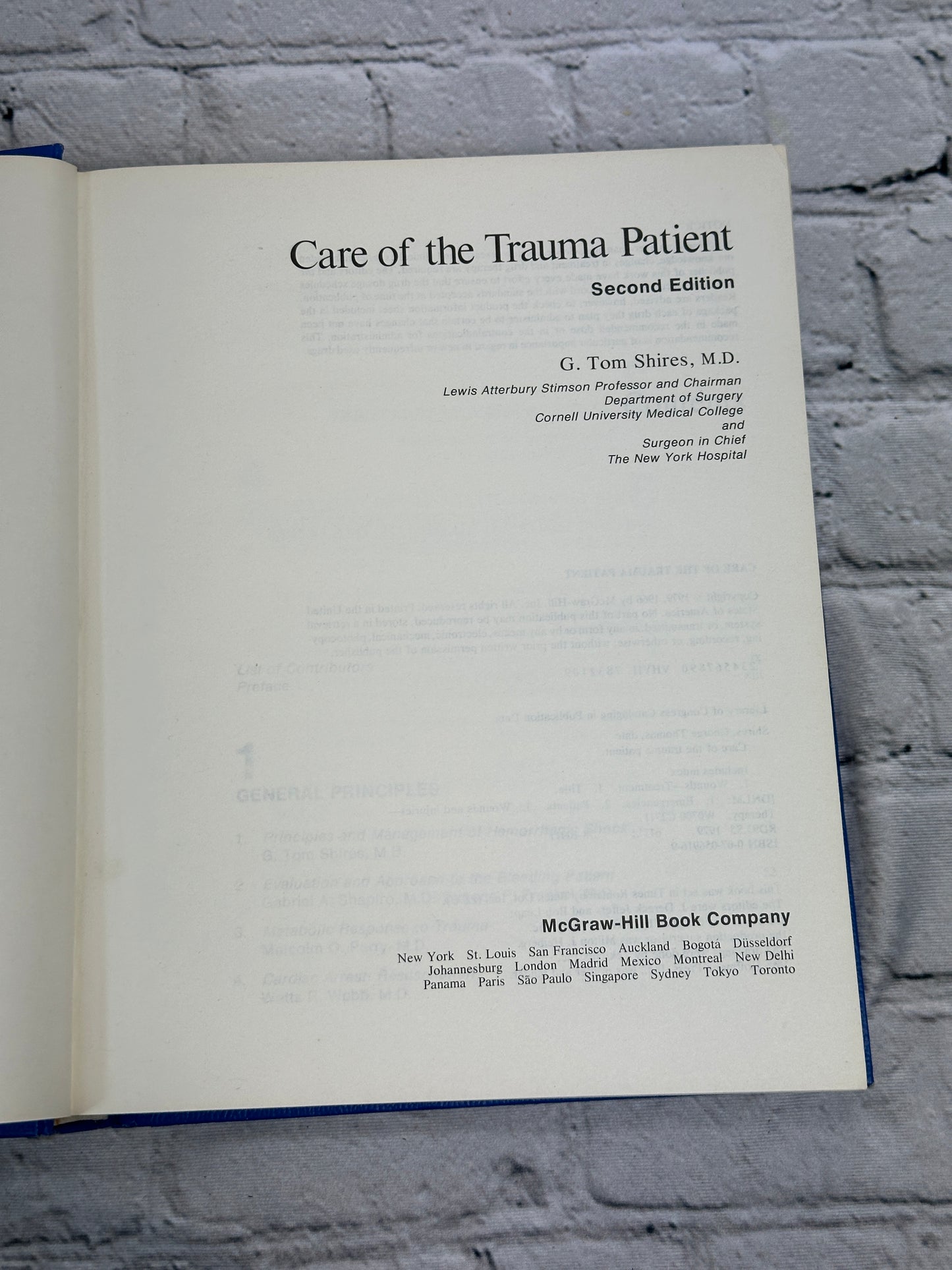 Care of the Trauma Patient by G. Tom Shires [1979 · Second Edition]