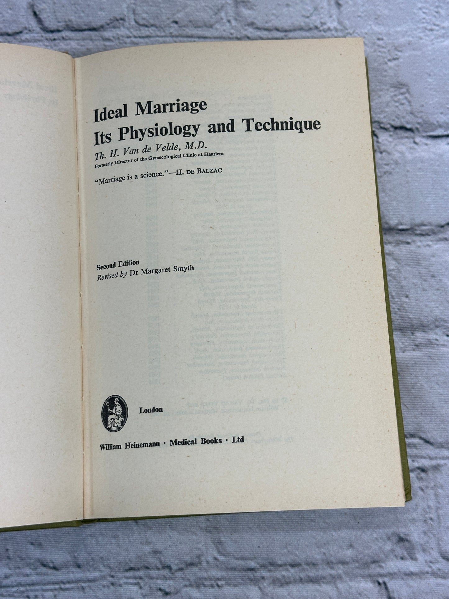 Ideal Marriage: Its Physiology and Technique by Van de Velde[1965 · 2nd Edition]