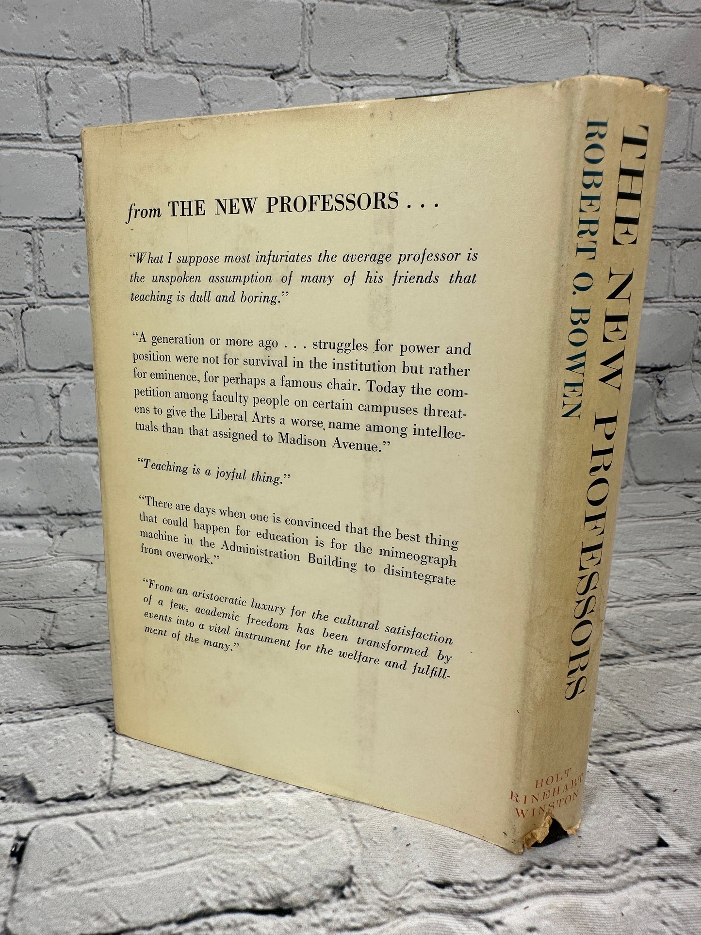 The New Professors edited by Robert O. Bowen [1960 · First Edition]