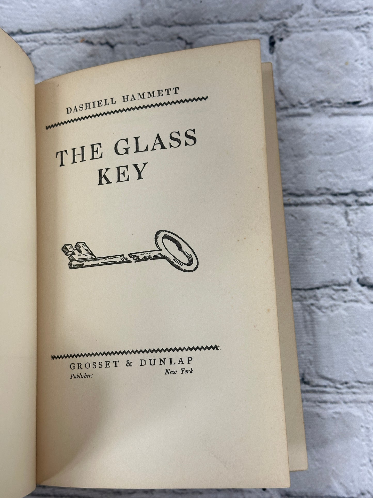 The Glass Key By Dashiell Hammett [5th Printing · 1931]