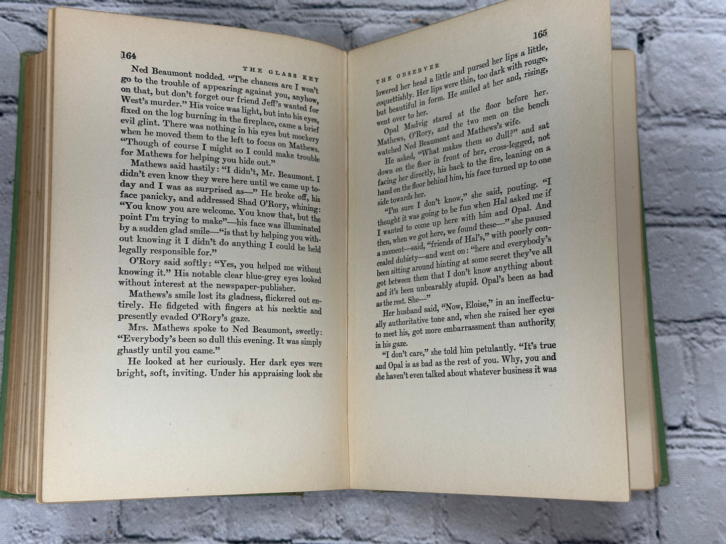 The Glass Key By Dashiell Hammett [5th Printing · 1931]