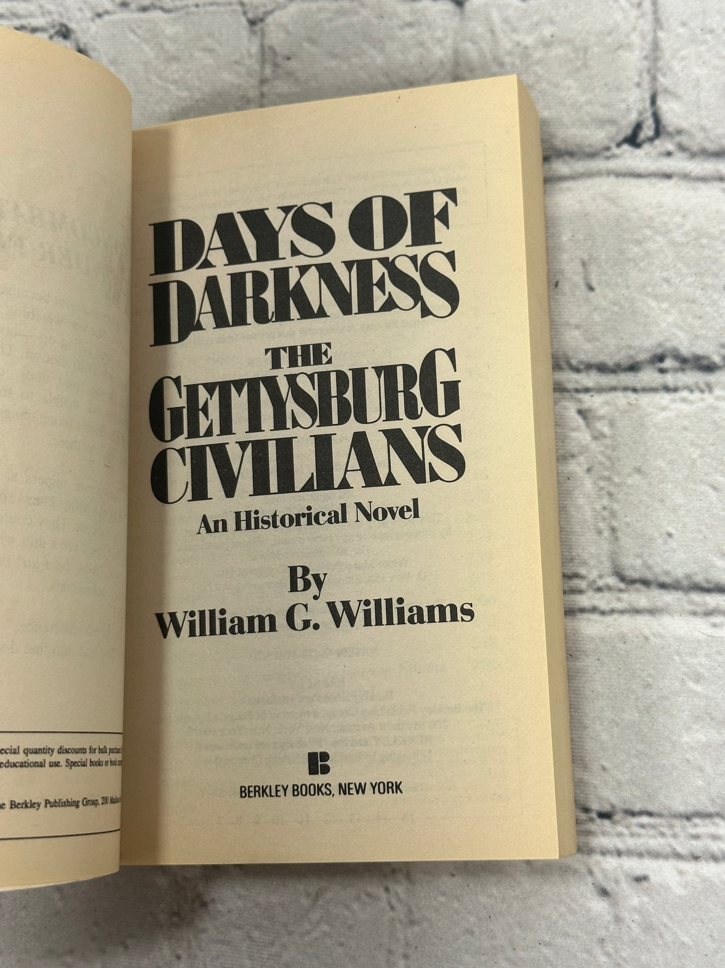 Days of Darkness: The Gettysburg Civilians [1986]