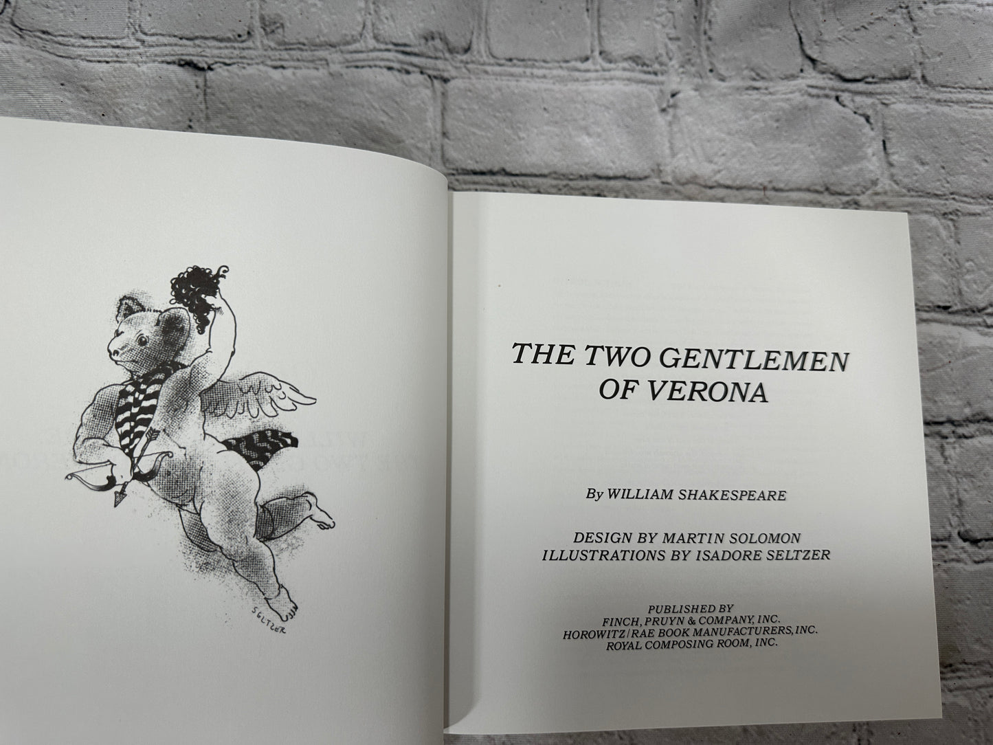 The Two Gentlemen of Verona Shakespeare, Illustrations by Isadore Selt [1989]