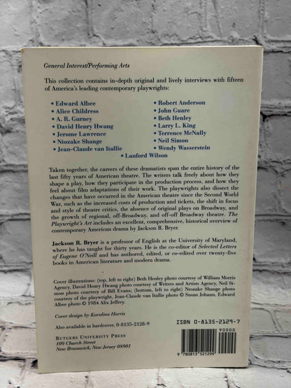The Playwright's Art: Conversations with Contemporary American Dramatists