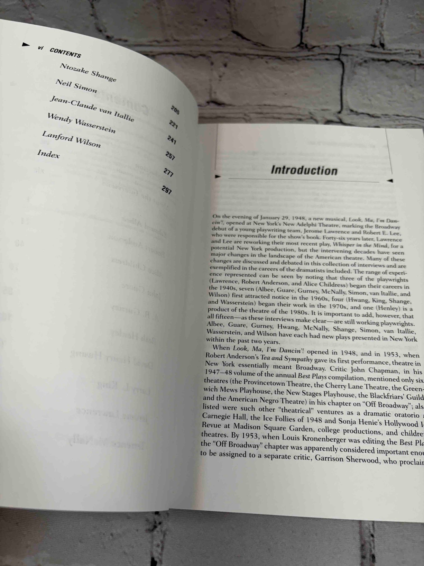 The Playwright's Art: Conversations with Contemporary American Dramatists