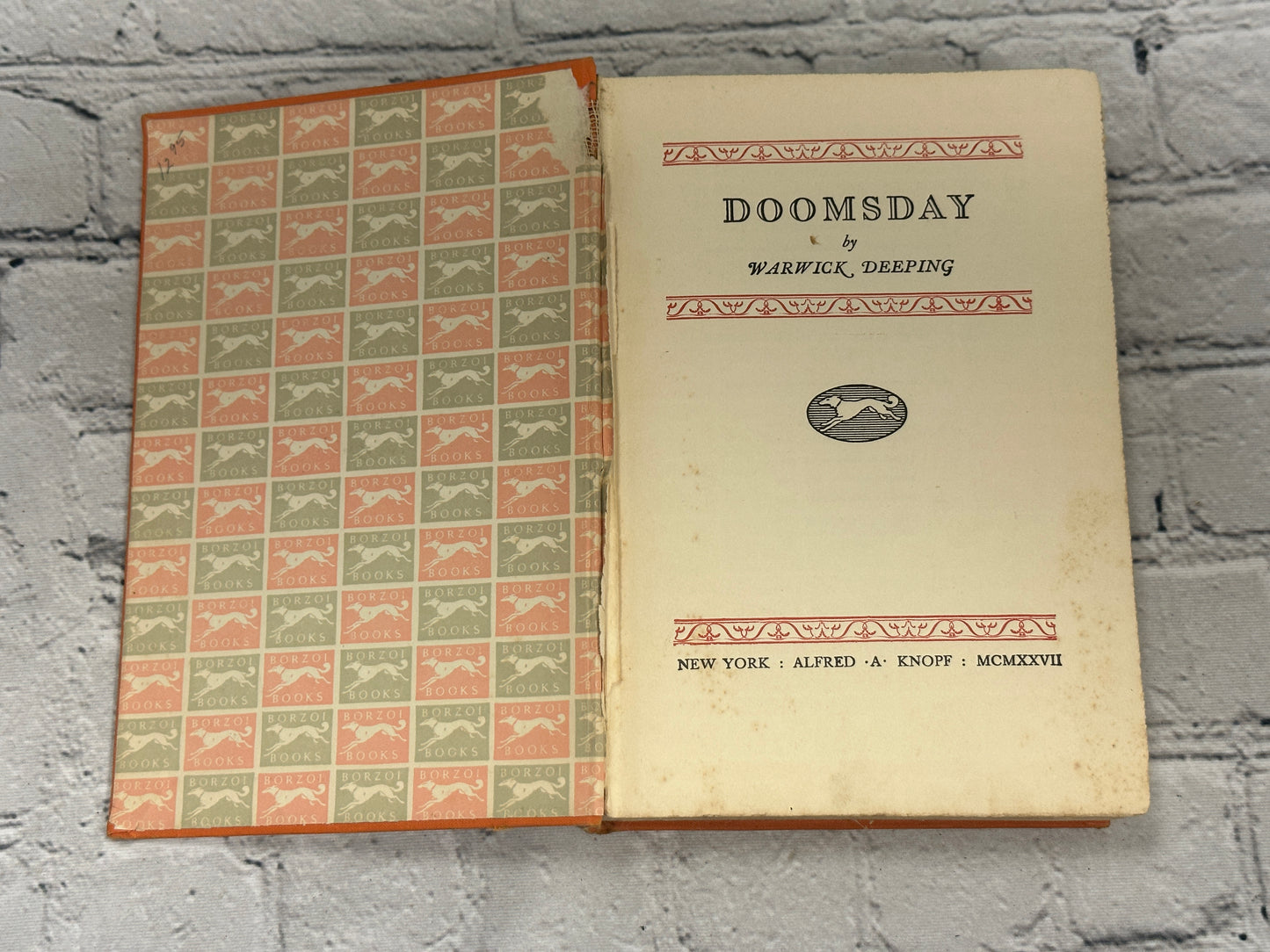 Doomsday by  Warwick Deeping [1927 · Tenth Printing]