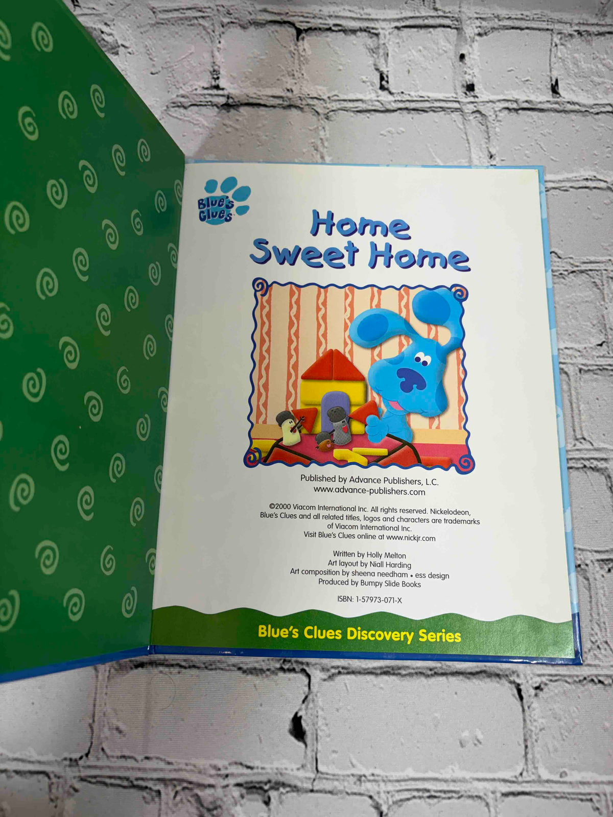 Home Sweet Home, Blue's Clues Discovery Series Book 5 hardcover - title and copyright page