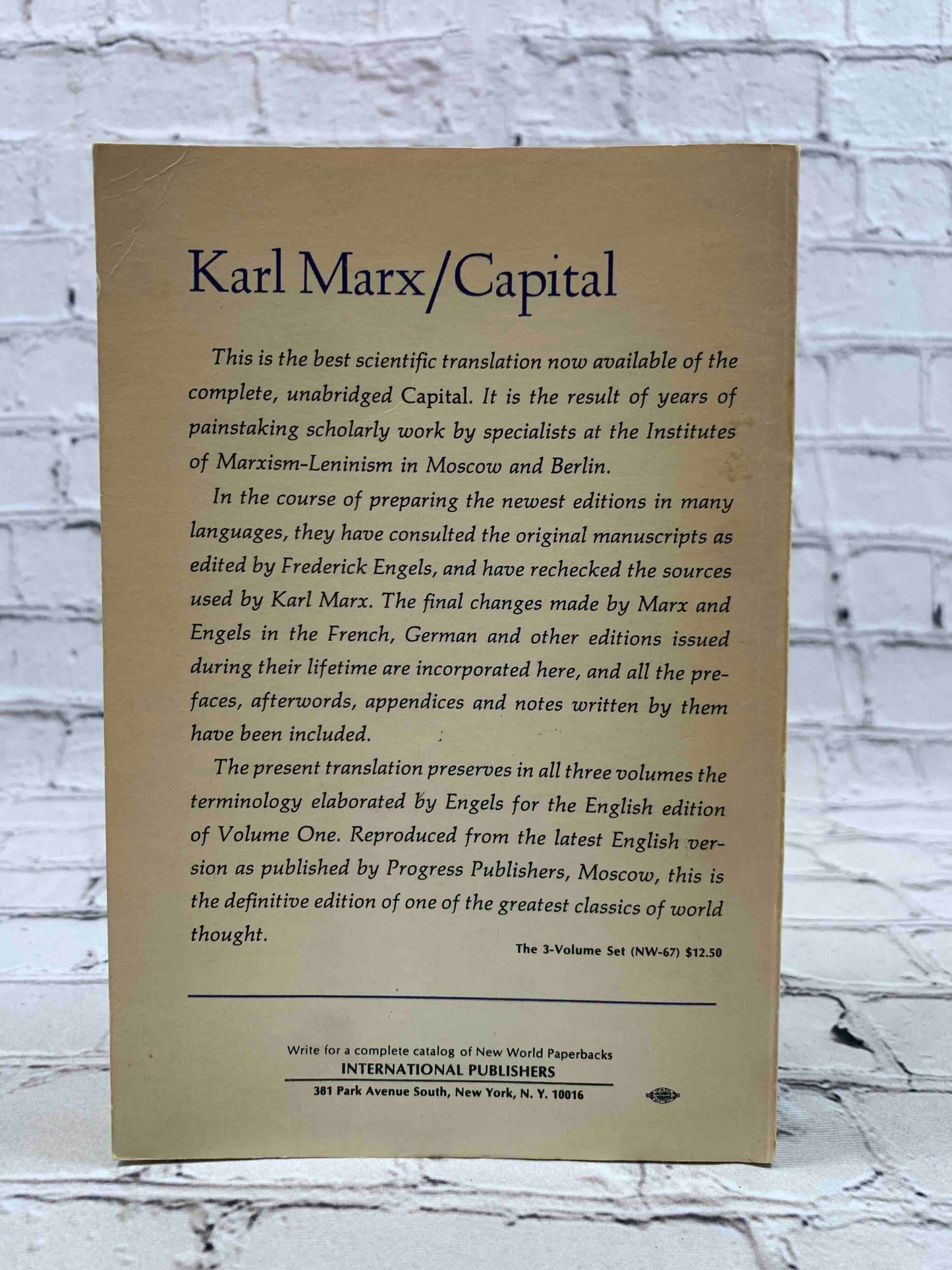 Capital: A Critical Analysis of Capitalist Production (Volume 1)