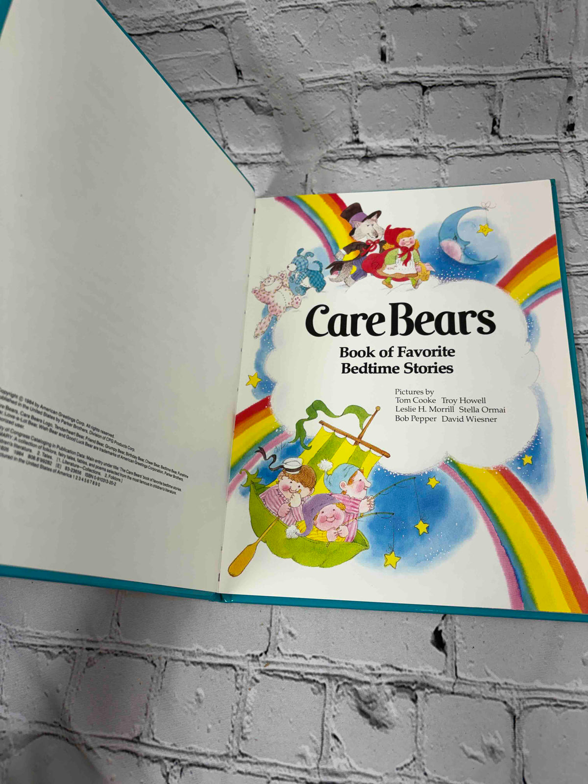 A Tale from the Care Bears lot of 9 hardcovers, Parker Brothers 1983-1984 - Book of Favorite Bedtime Stories title and copyright pages