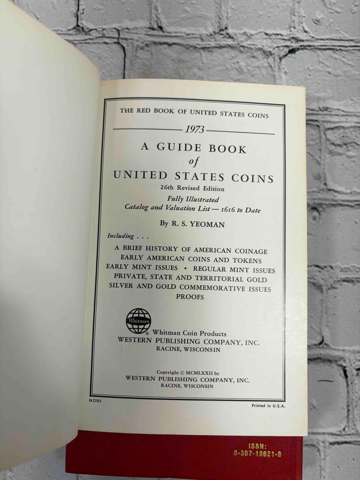 A Guide Book of United States Coins (Red Book) lot of 15 by R. S. Yeoman, 1961-1982 - 1973 26th edition title page