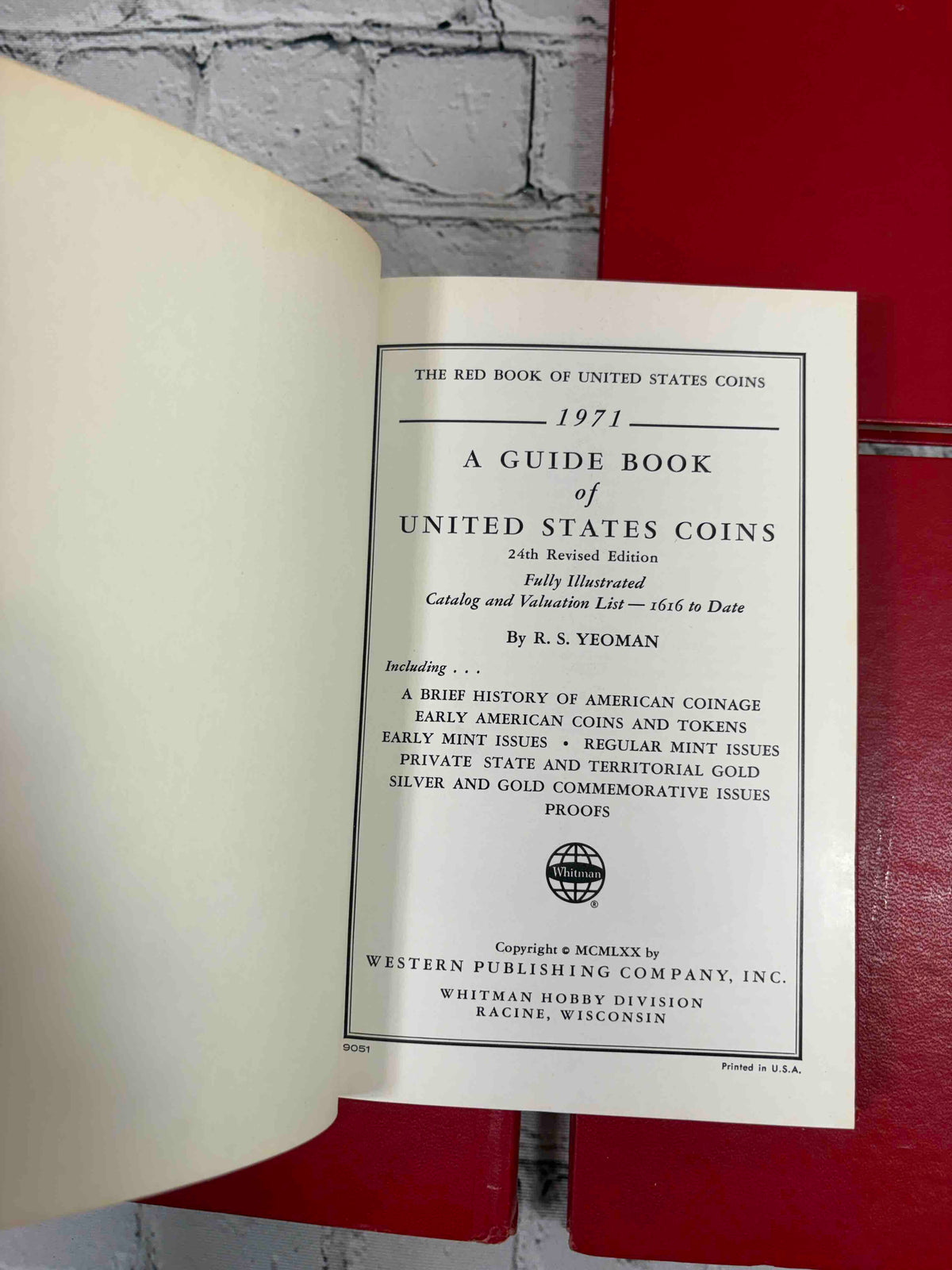 A Guide Book of United States Coins (Red Book) lot of 15 by R. S. Yeoman, 1961-1982 - 1971 24th edition title page