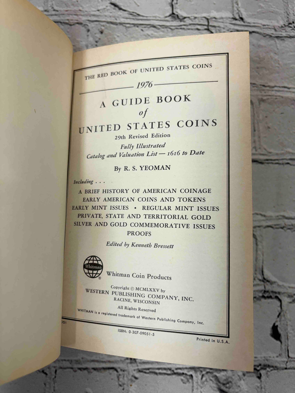 A Guide Book of United States Coins (Red Book) lot of 15 by R. S. Yeoman, 1961-1982 - 1976 29th edition title page
