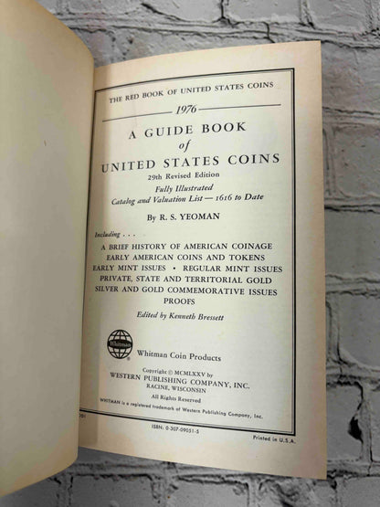 A Guide Book of United States Coins (Red Book) lot of 15 by R. S. Yeoman, 1961-1982 - 1976 29th edition title page