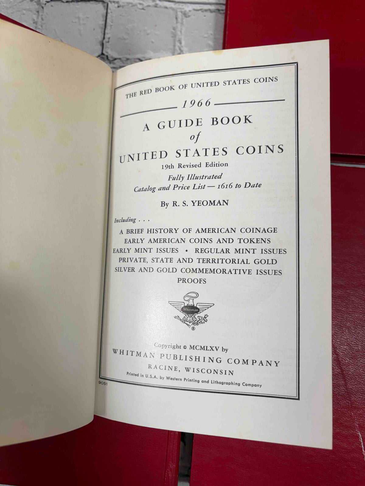 A Guide Book of United States Coins (Red Book) lot of 15 by R. S. Yeoman, 1961-1982 - 1966 19th edition title page