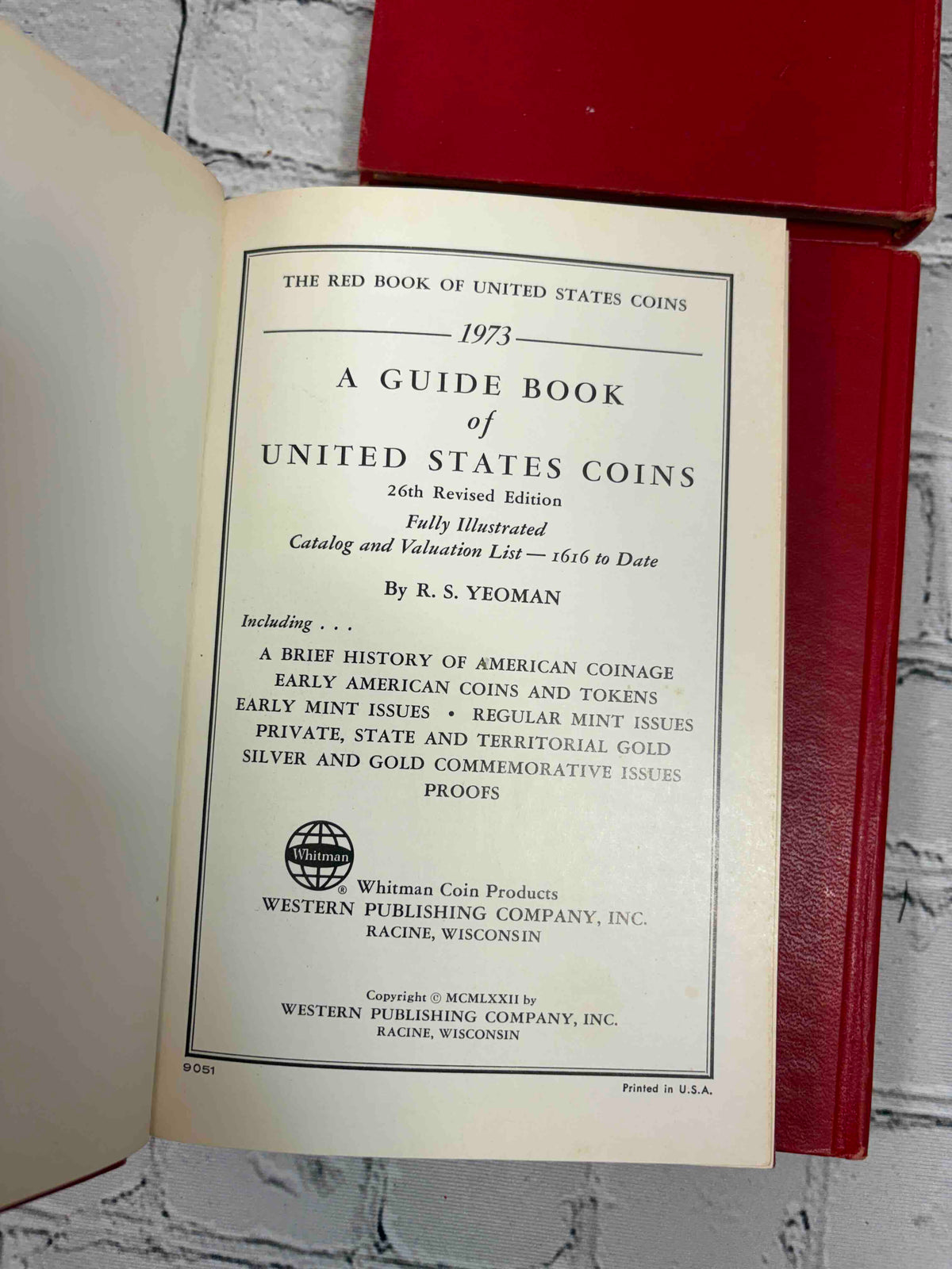 A Guide Book of United States Coins (Red Book) lot of 15 by R. S. Yeoman, 1961-1982 - 1973 26th edition title page