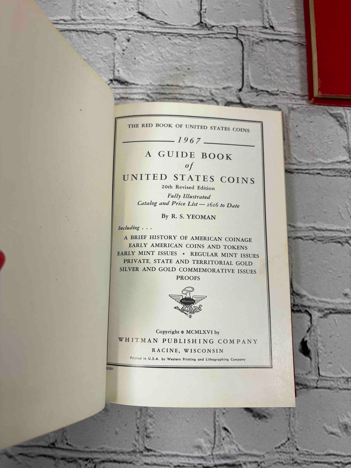 A Guide Book of United States Coins (Red Book) lot of 15 by R. S. Yeoman, 1961-1982 - 1967 20th edition title page