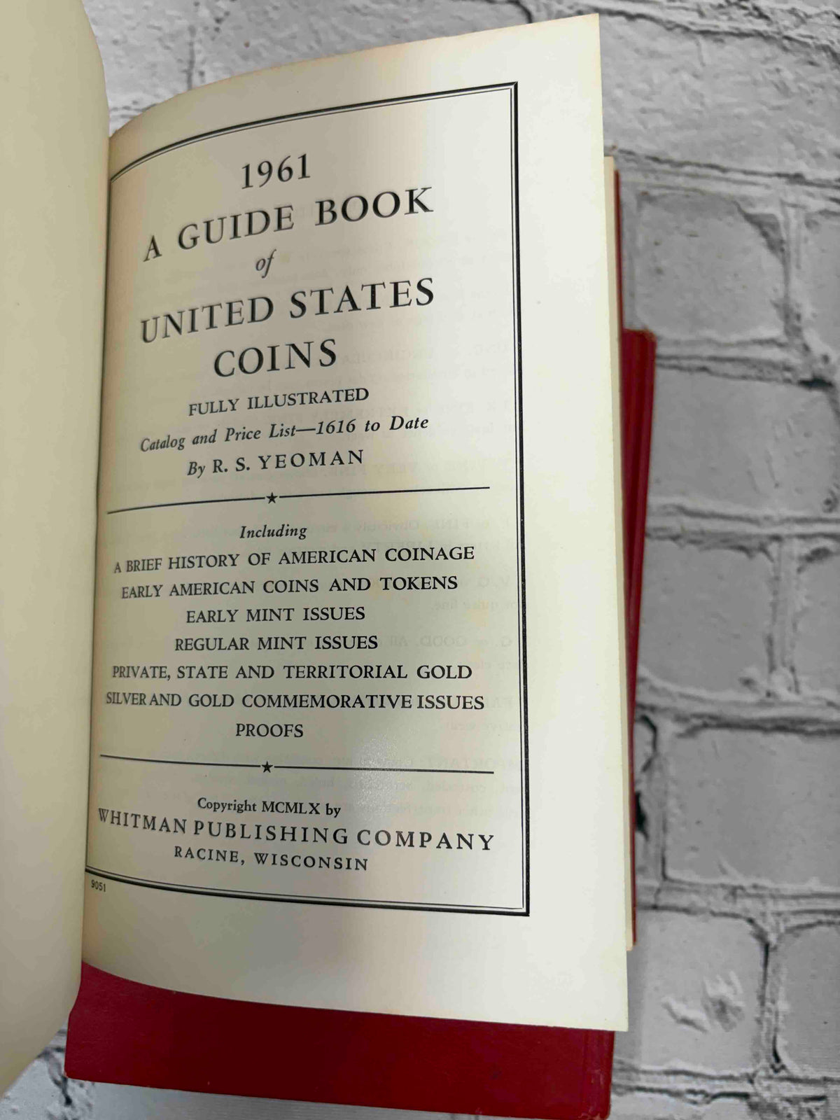 A Guide Book of United States Coins (Red Book) lot of 15 by R. S. Yeoman, 1961-1982 - 1961 edition title page