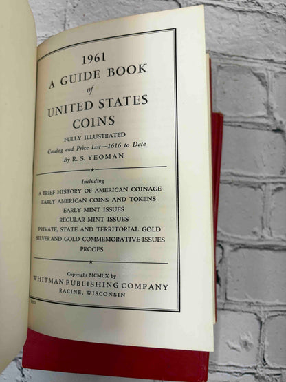 A Guide Book of United States Coins (Red Book) lot of 15 by R. S. Yeoman, 1961-1982 - 1961 edition title page