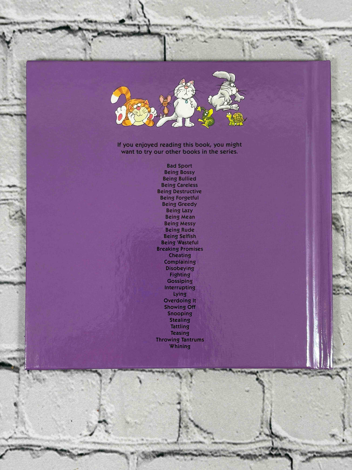 A Children's Book About Throwing Tantrums by Joy Berry, Help Me Be Good series - back cover