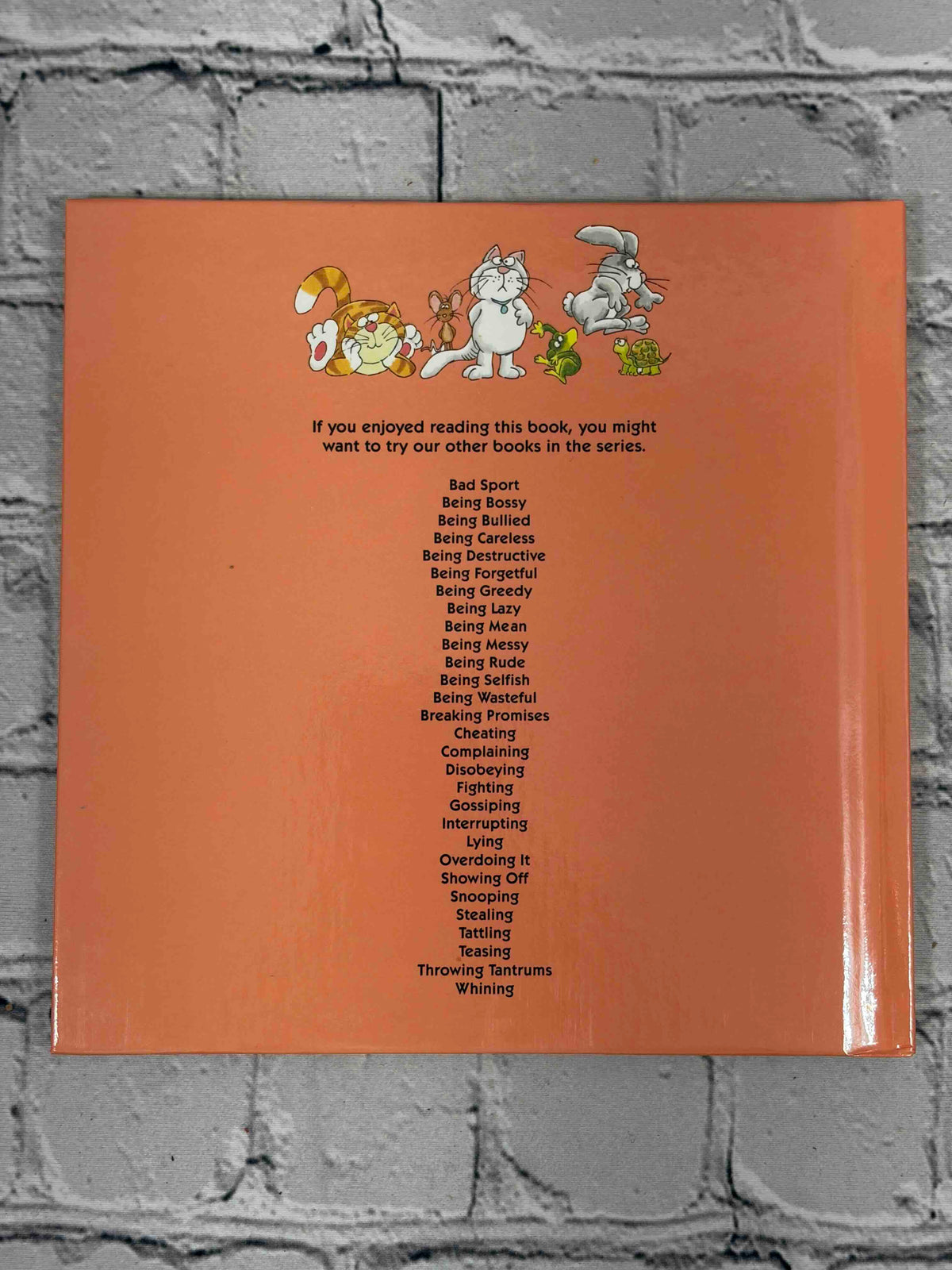A Children's Book About Tattling by Joy Berry, Help Me Be Good series - back cover