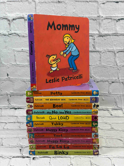 Leslie Patricelli board book lot of 12, Candlewick Press - stack with Mommy on top