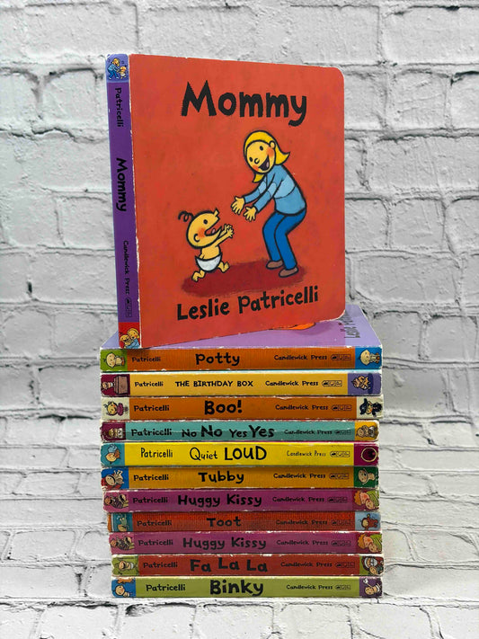 Leslie Patricelli board book lot of 12, Candlewick Press - stack with Mommy on top