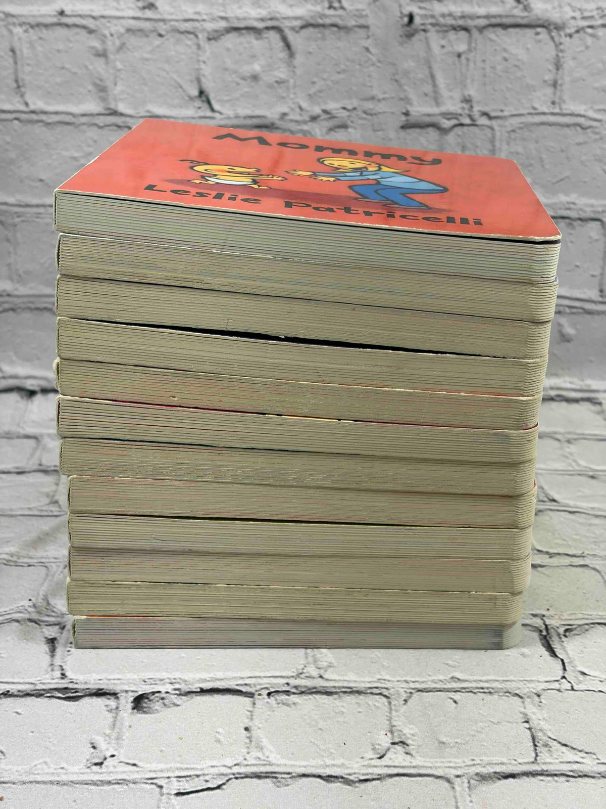 Leslie Patricelli board book lot of 12, Candlewick Press - page edges of the stack