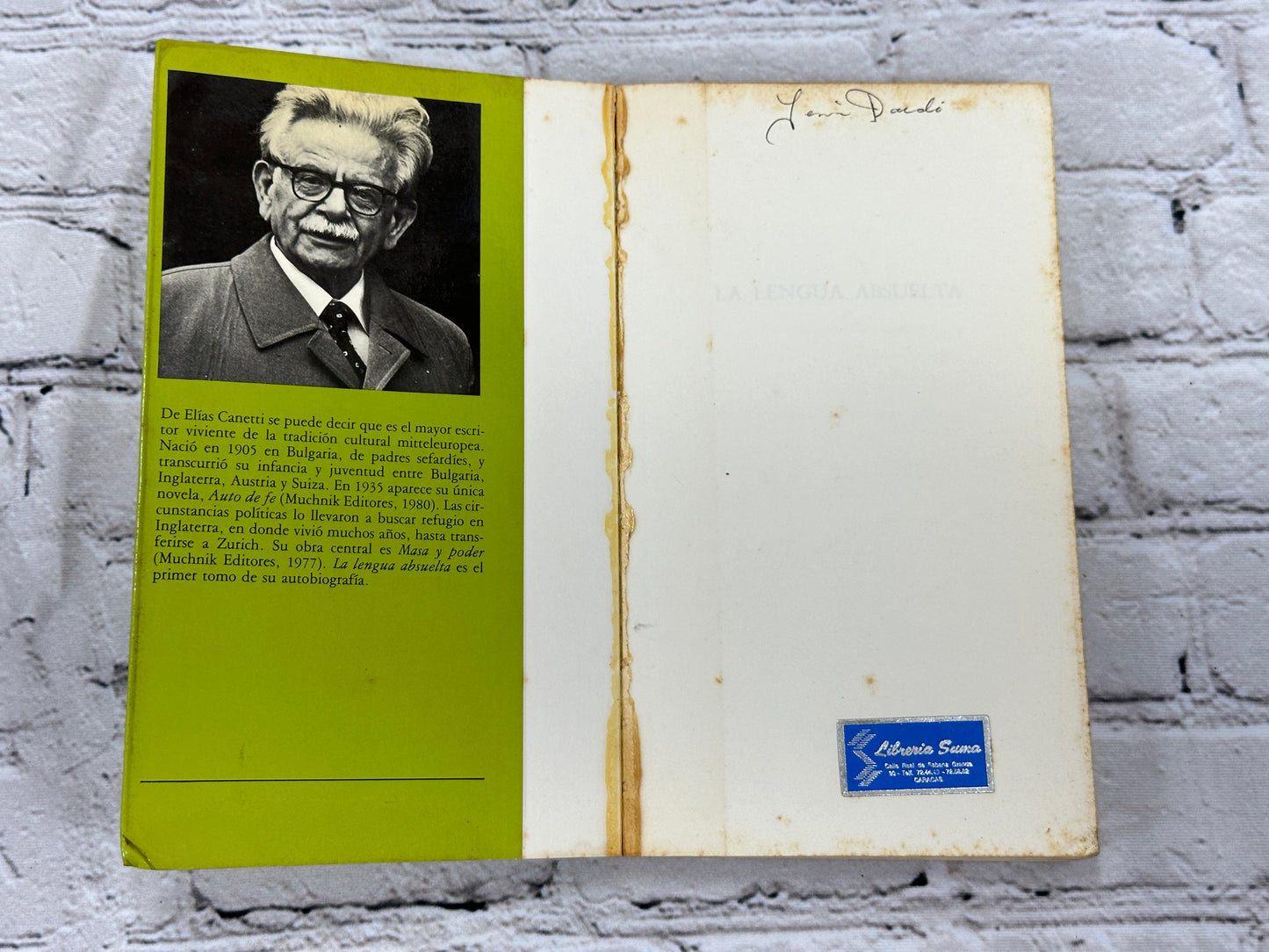 La Lengua Absuelta By Elias Canetti [2nd Edition · 1981 · Muchnik Editores]