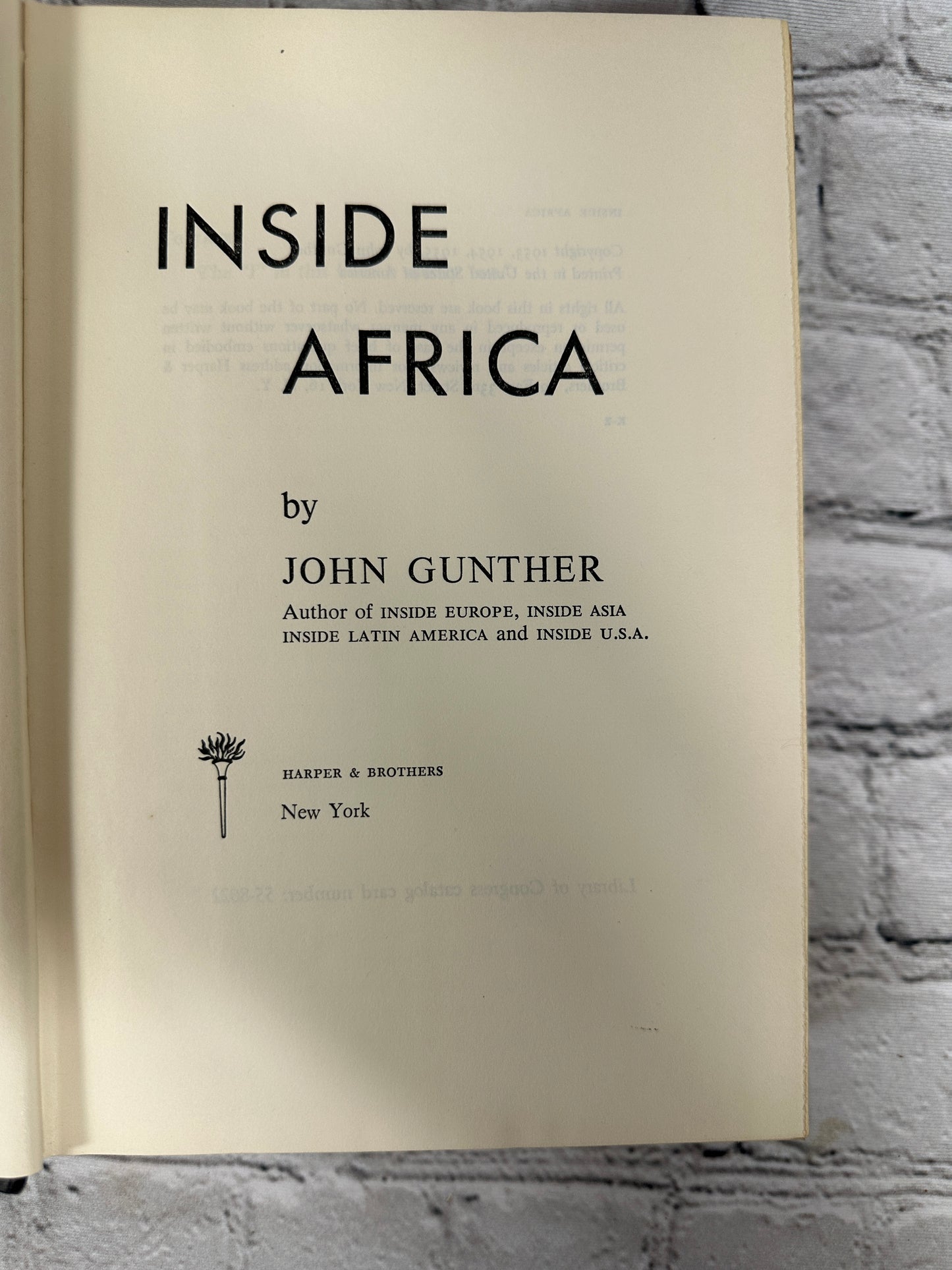 Inside Africa by John J. Gunther [1977]