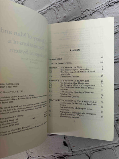Understanding Karl Rahner (Volume 1 & 2)