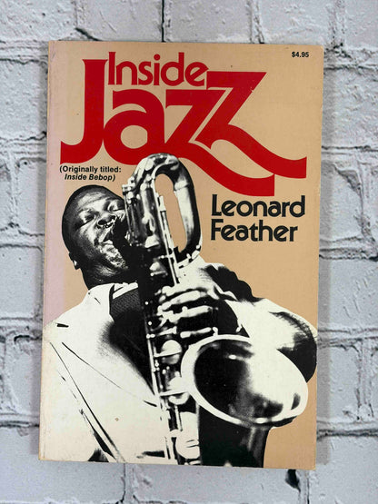 Inside Jazz by Leonard Feather, 1977 Da Capo paperback - front cover