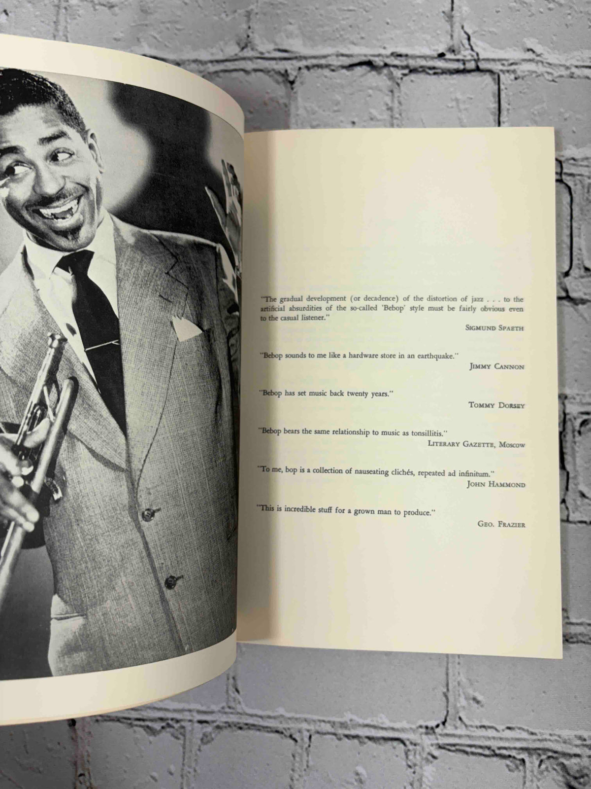 Inside Jazz by Leonard Feather, 1977 Da Capo paperback - photograph and quotations page