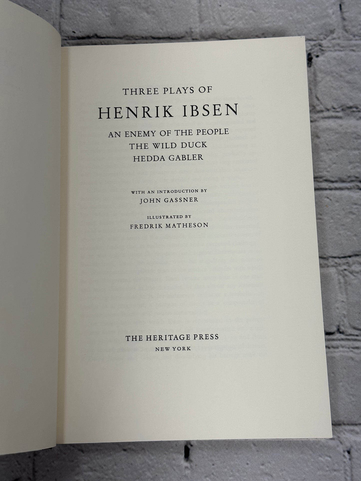 Three Plays of Henrik Ibsen [1965 · Heritage Press]