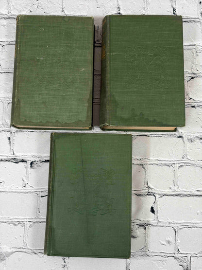 Charles Dickens 3 volume lot, Trade Publishing Company - front boards showing water staining