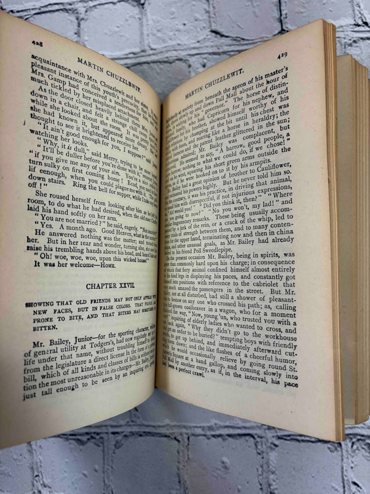 Charles Dickens 3 volume lot, Trade Publishing Company - Martin Chuzzlewit text pages