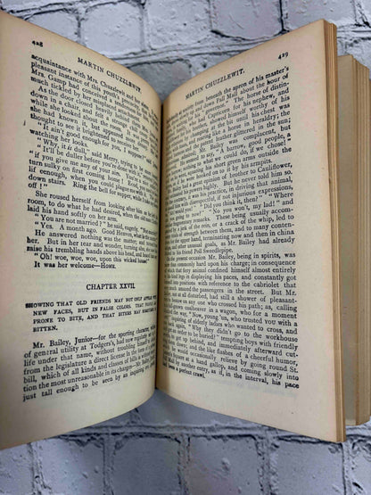 Charles Dickens 3 volume lot, Trade Publishing Company - Martin Chuzzlewit text pages